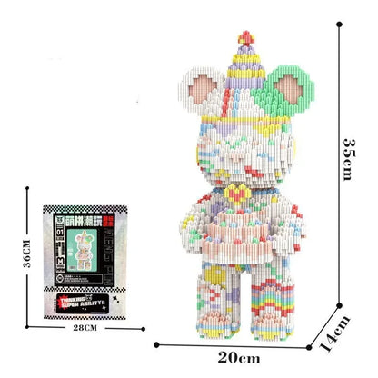 3D Kawaii Bear Micro Diamond Building Block Toy