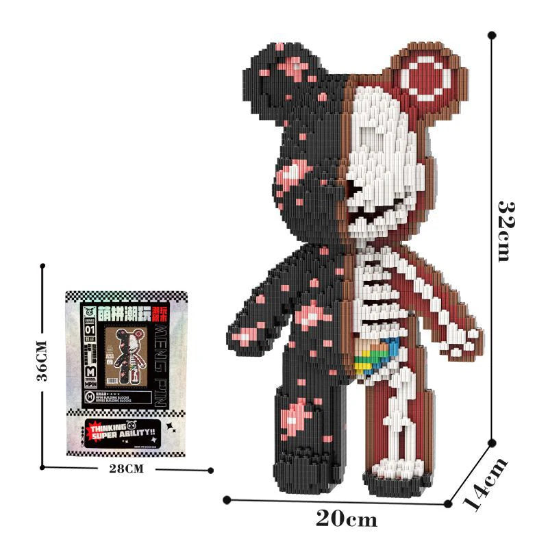 3D Kawaii Bear Micro Diamond Building Block Toy