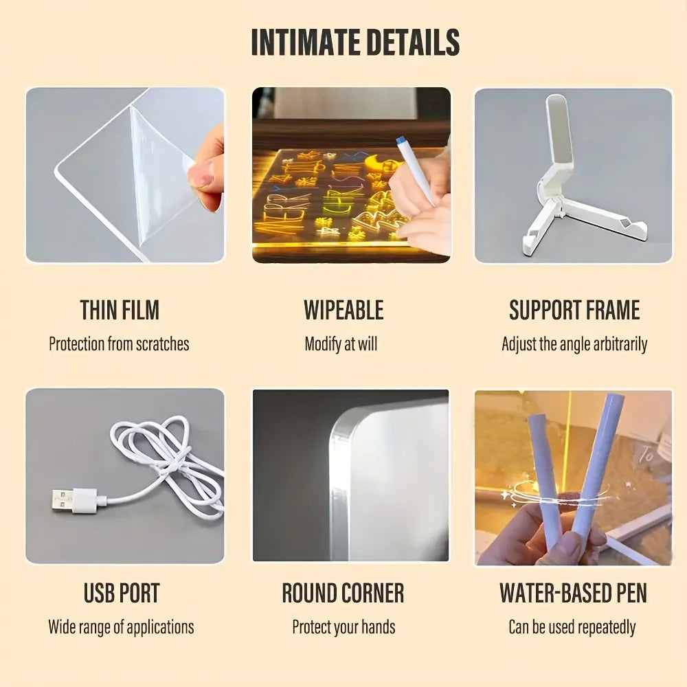 Comfora Tinova™ LED Message & Drawing Board