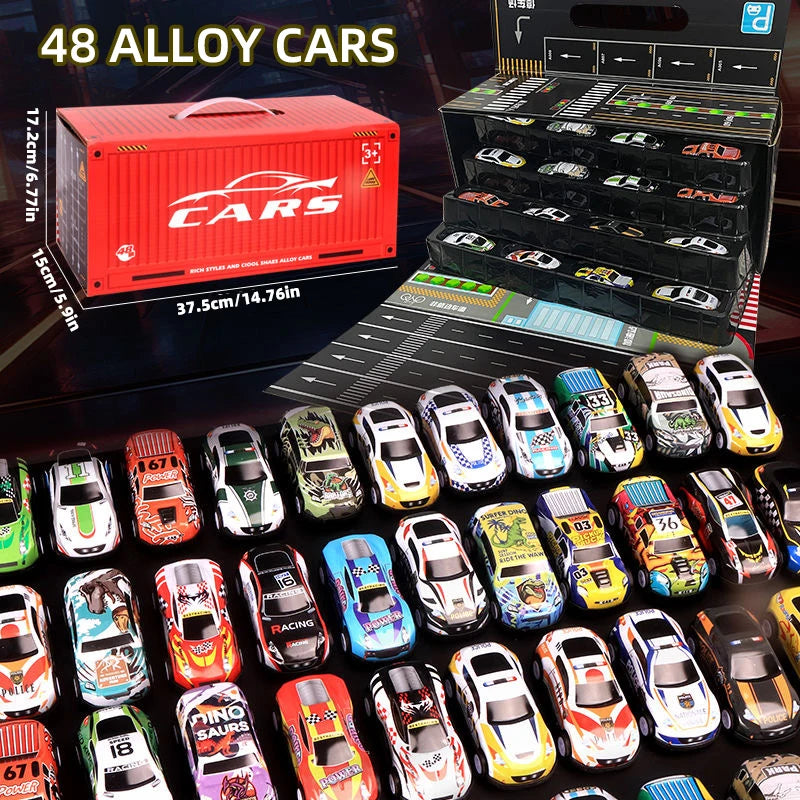 48-Piece Alloy Car Gift Set