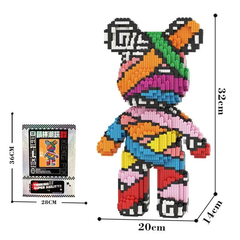 3D Kawaii Bear Micro Diamond Building Block Toy