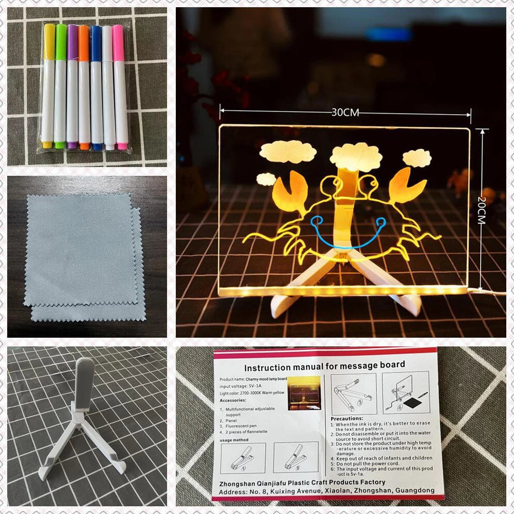 Comfora Tinova™ LED Message & Drawing Board