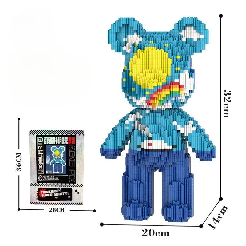 3D Kawaii Bear Micro Diamond Building Block Toy