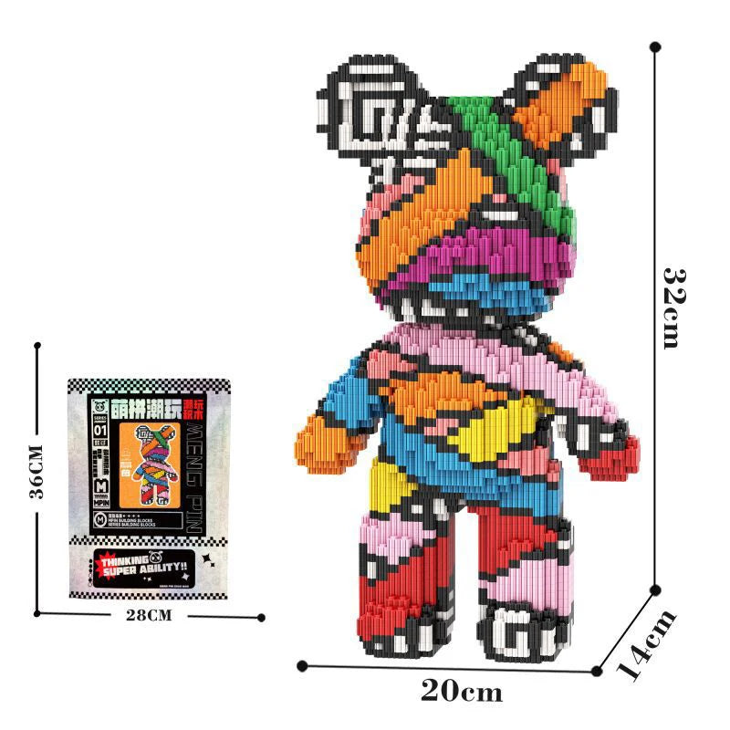 3D Kawaii Bear Micro Diamond Building Block Toy