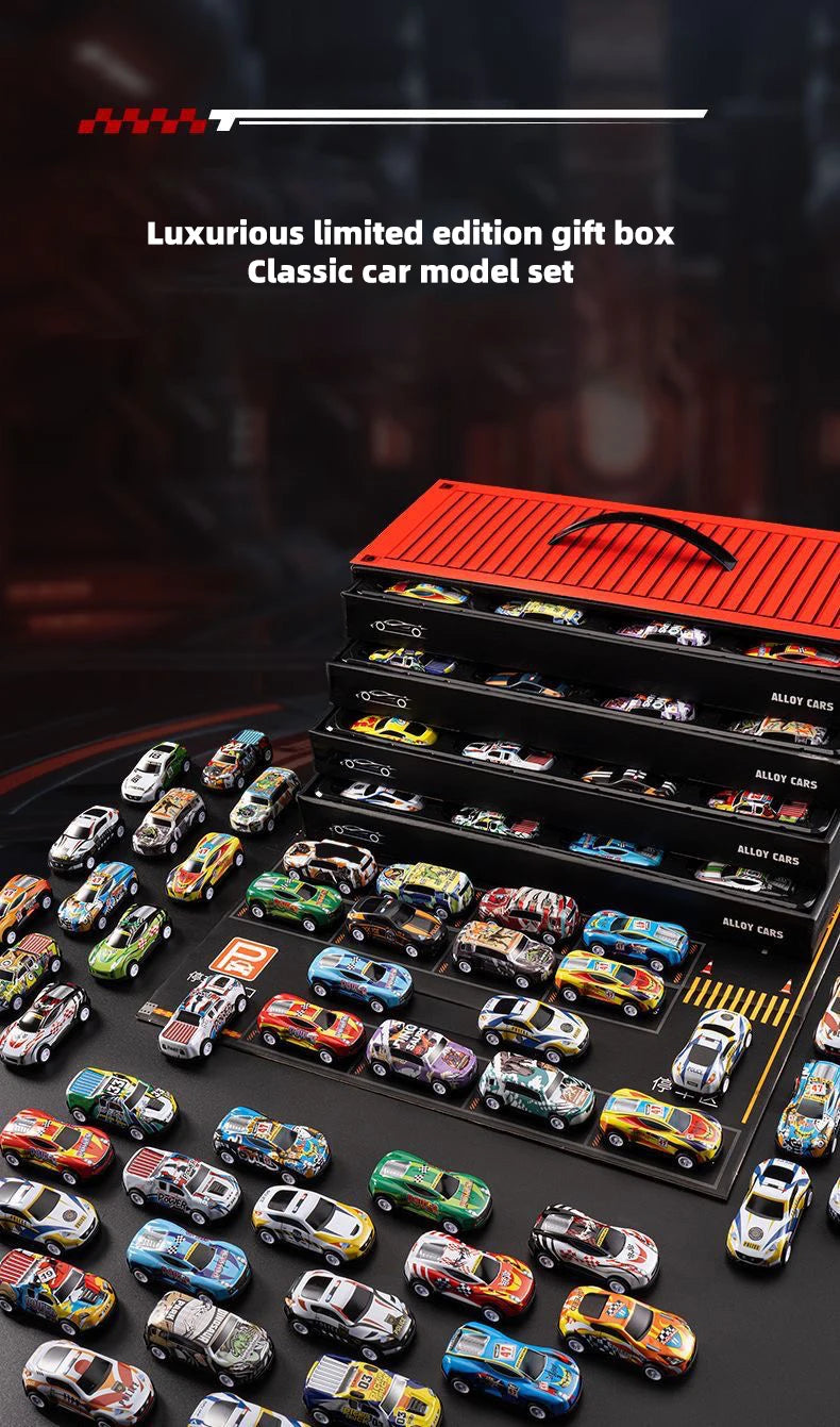 48-Piece Alloy Car Gift Set