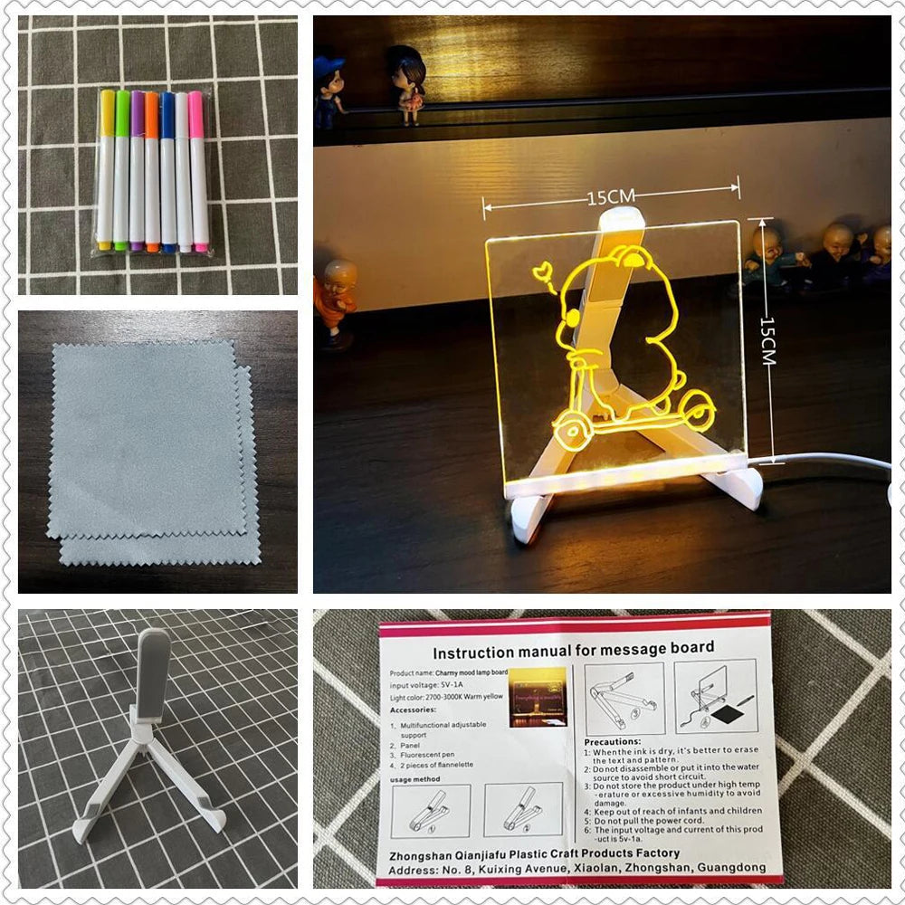 Comfora Tinova™ LED Message & Drawing Board