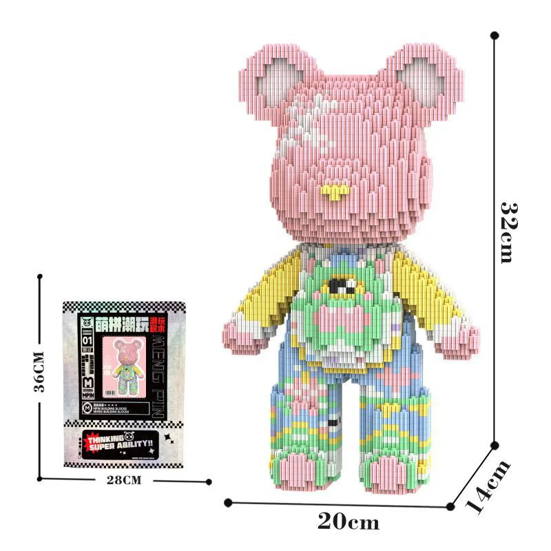3D Kawaii Bear Micro Diamond Building Block Toy
