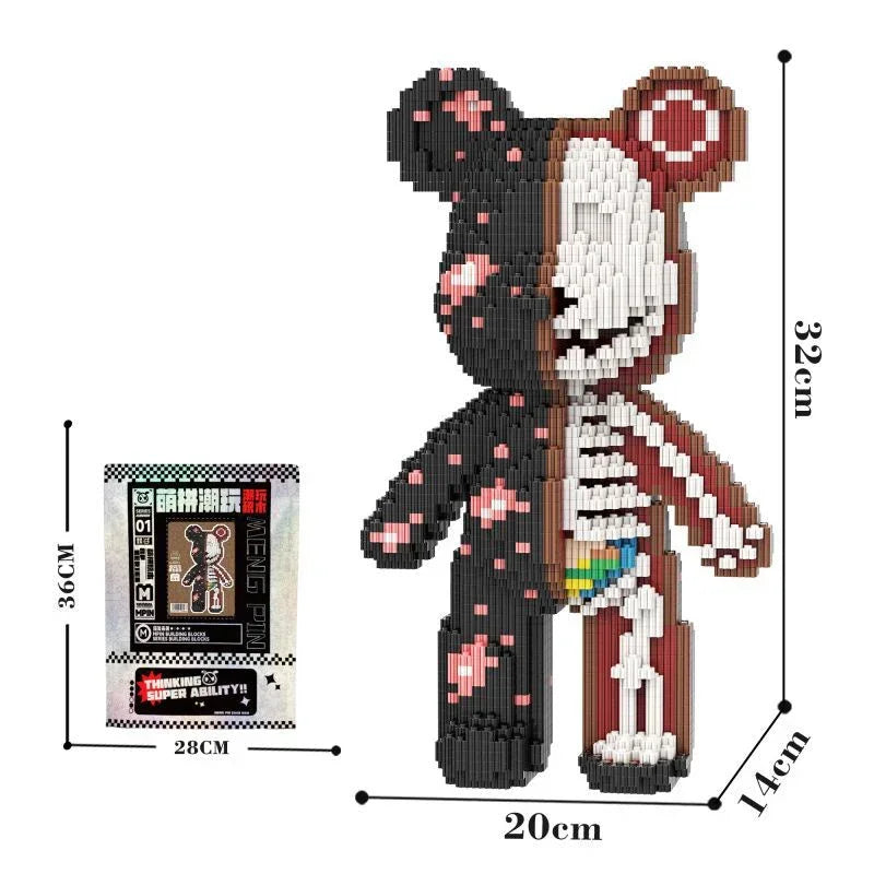 3D Kawaii Bear Micro Diamond Building Block Toy
